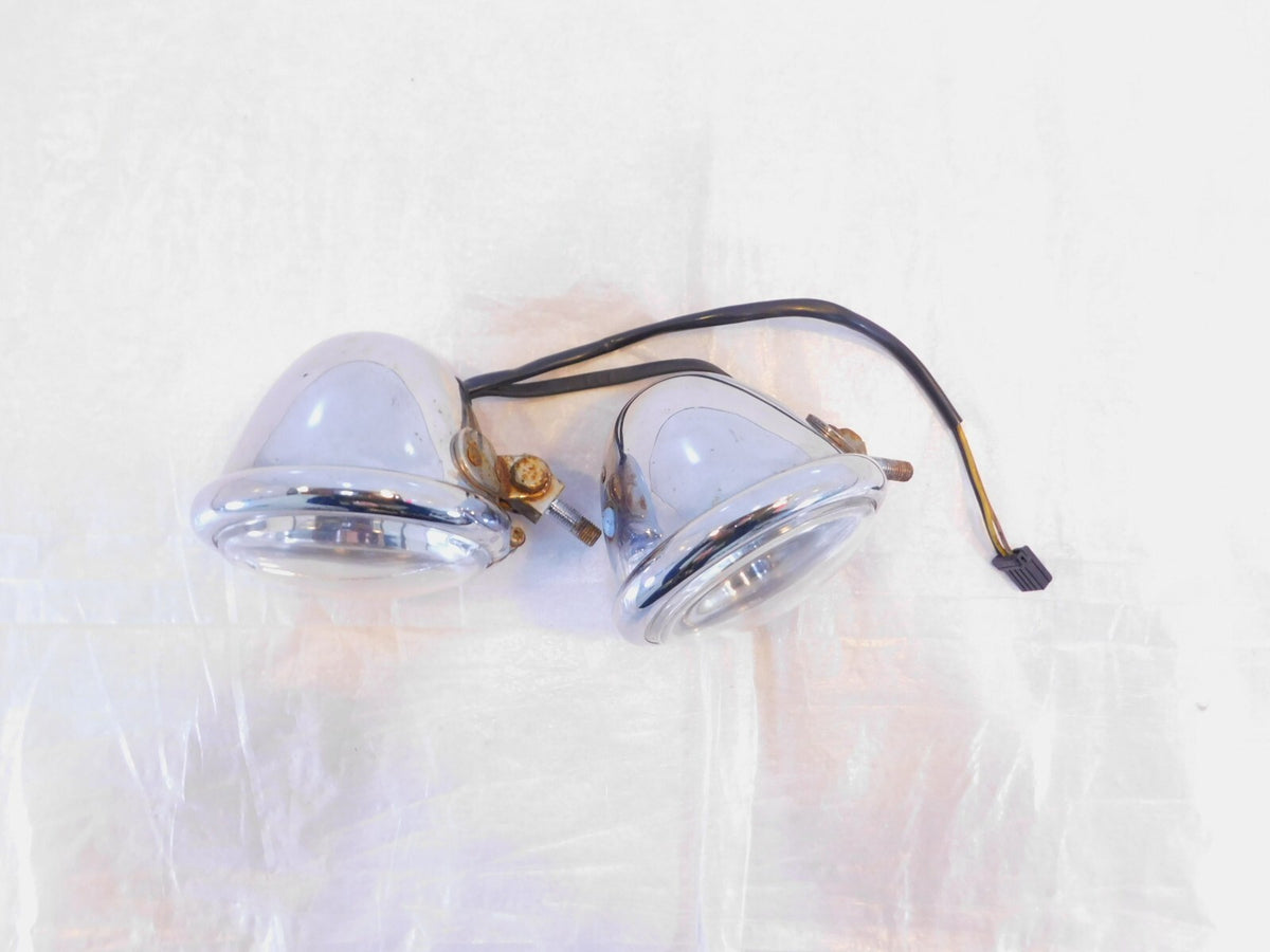 Harley Touring Road King Electra Glide Auxiliary Passing Fog Light Lamps -CUSTOM