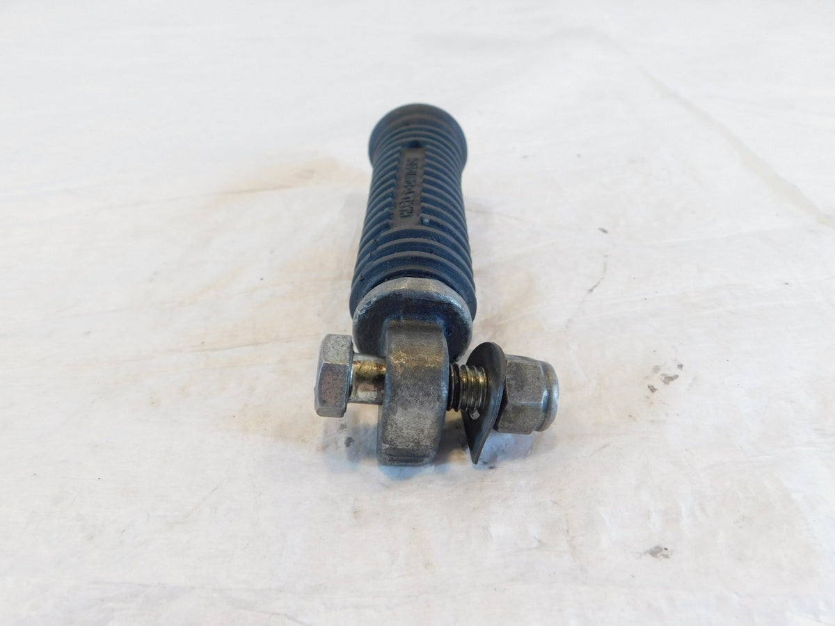 One Harley Touring FXR Dyna Sportster & Softail Black Rubber Footpeg Footrest - C3 Cycle