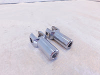 Harley Davidson Softail Chrome Passenger Footpeg Peg Bracket Mount Supports Pair - C3 Cycle