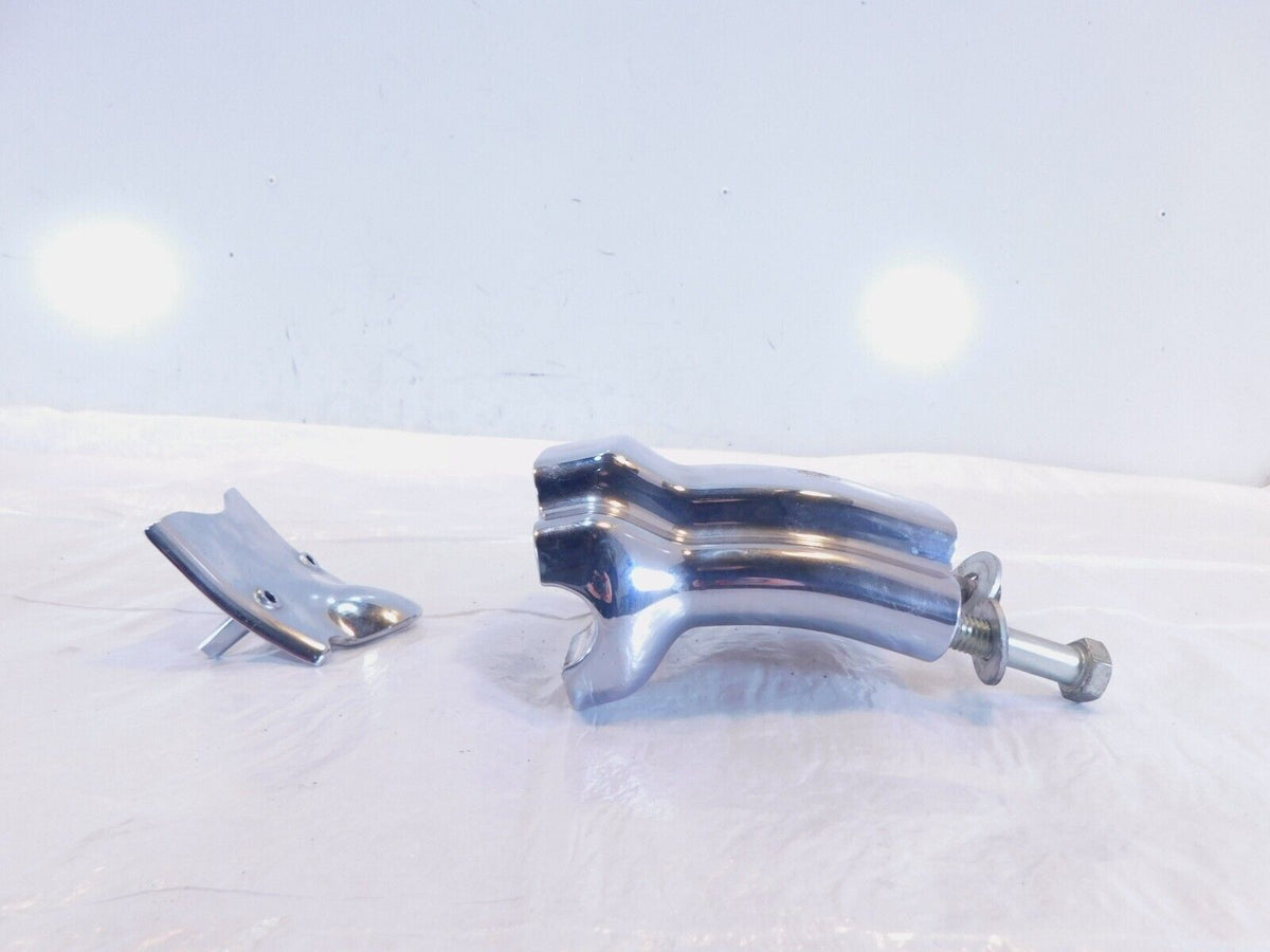 Harley Sportster 883 1200 Custom Chrome Handlebar Riser Mount Bracket & Cover - C3 Cycle