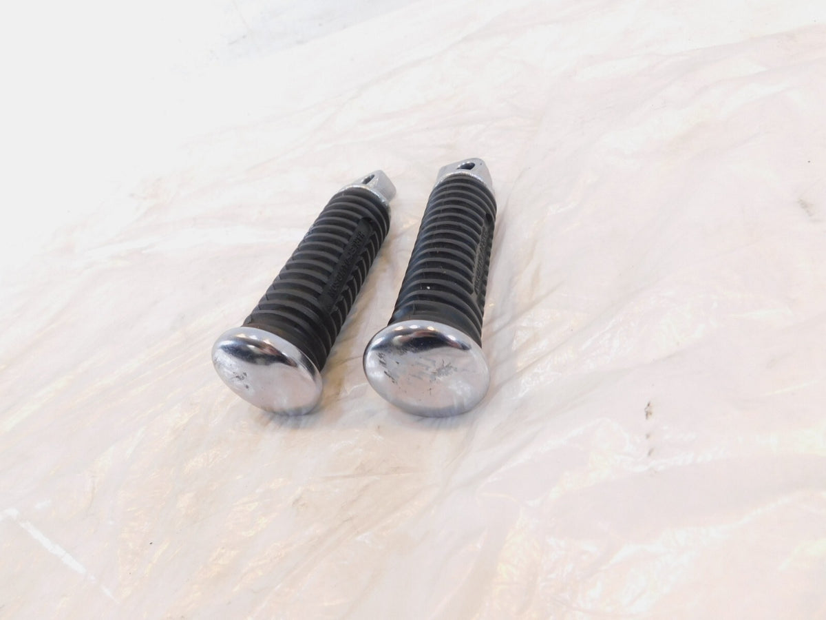 Harley Davidson FXR Dyna Sportster & Softail Black Rubber Footpegs Footrests - C3 Cycle