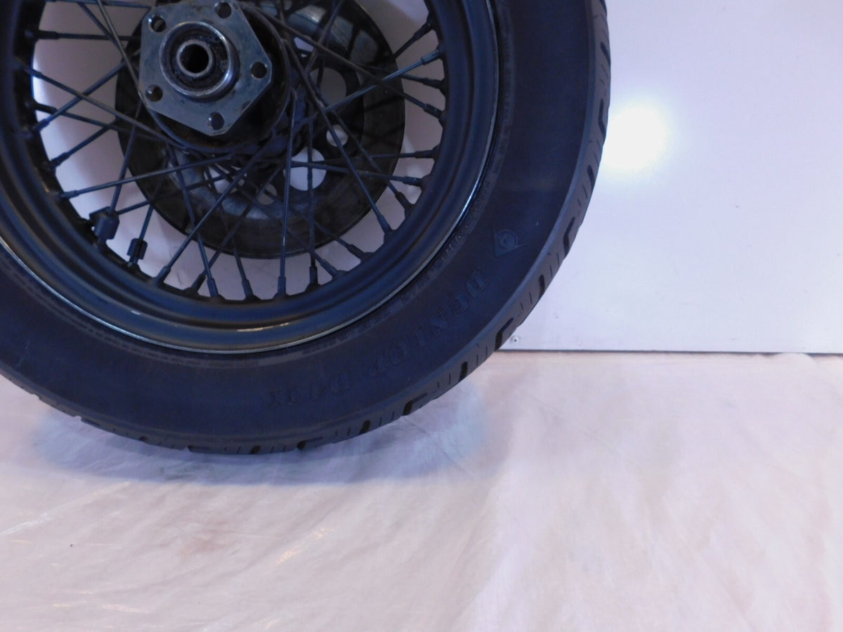 Harley Dyna Softail & Sportster 883 & 1200 Black Laced Rear Wheel Rim & Tire