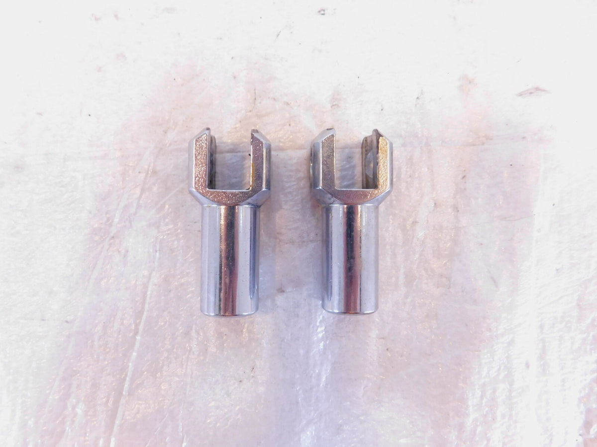 Harley Davidson Softail Chrome Passenger Footpeg Peg Bracket Mount Supports Pair - C3 Cycle