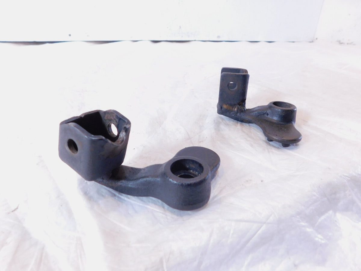 1983 83 Honda GL650 Silverwing 650 Front Driver Black Footpeg Peg Mount Brackets - C3 Cycle