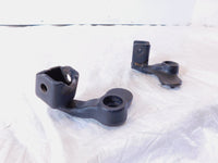 1983 83 Honda GL650 Silverwing 650 Front Driver Black Footpeg Peg Mount Brackets - C3 Cycle