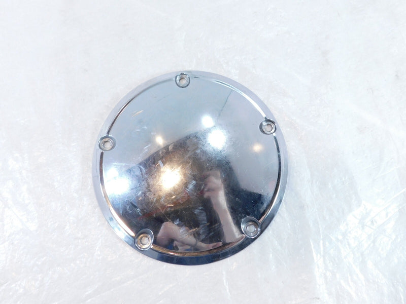 Harley Davidson Twin Cam Dyna & Softail Left Engine Chrome Derby Clutch Cover