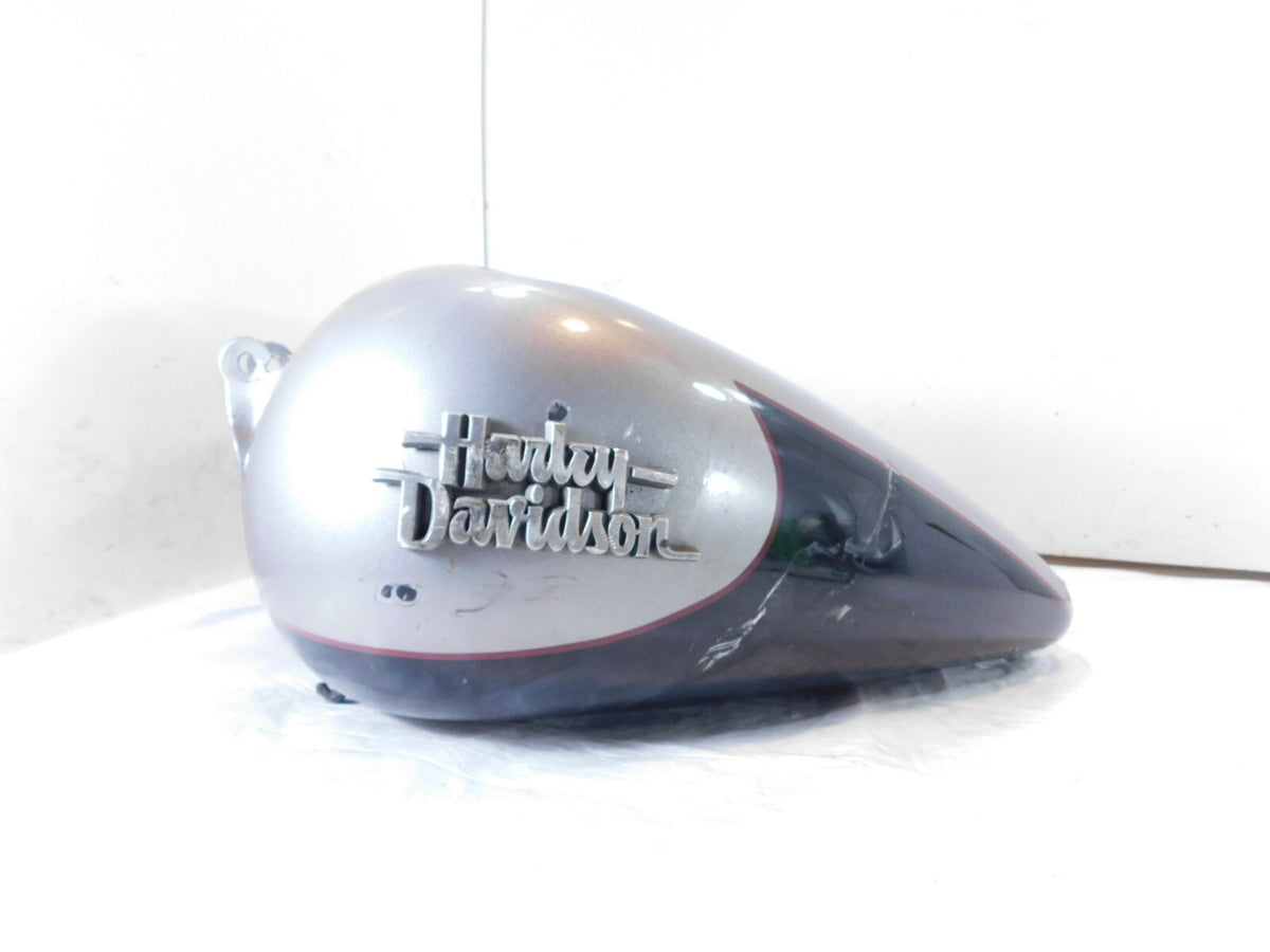 10-17 Harley Davidson Dyna Wide Glide & Street Bob Gray Fuel Gas Tank - DENTED - C3 Cycle
