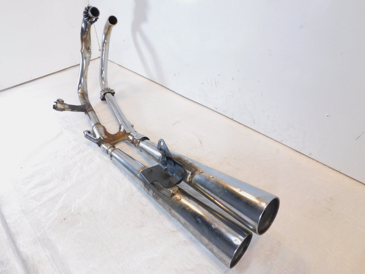 Honda CB1000 Chrome Rear Engine Right Exhaust Header Pipes & Mufflers -Damaged - C3 Cycle