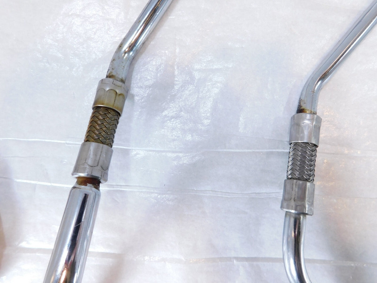 Harley Davidson Softail Heritage Classic Fat Boy Chrome Oil Tank Pipe Hose Lines - C3 Cycle