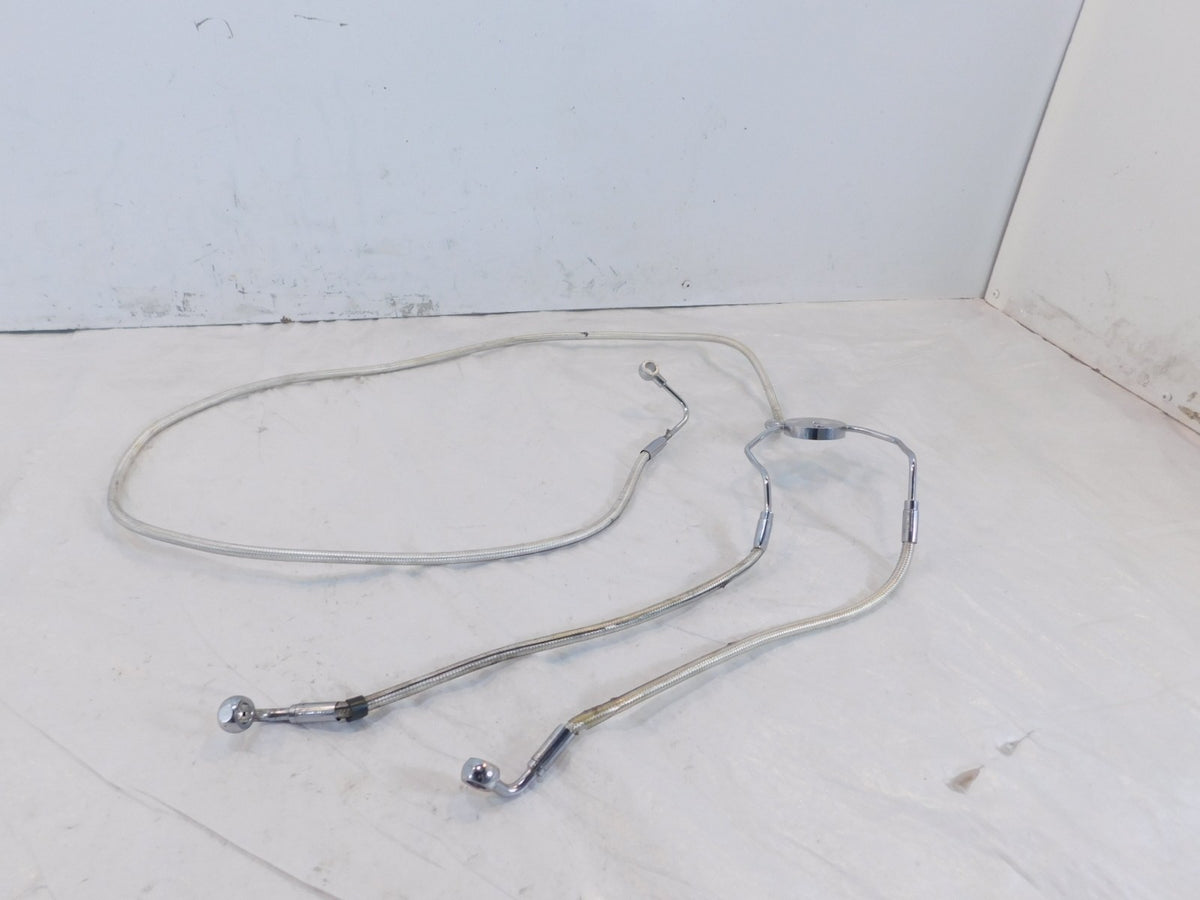 09 Harley Davidson CVO Road Glide Front Left & Right Caliper ABS Brake Hose Line - C3 Cycle