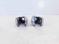 Pair Chrome Harley Davidson Softail Passenger Footpeg Peg Bracket Mount Supports