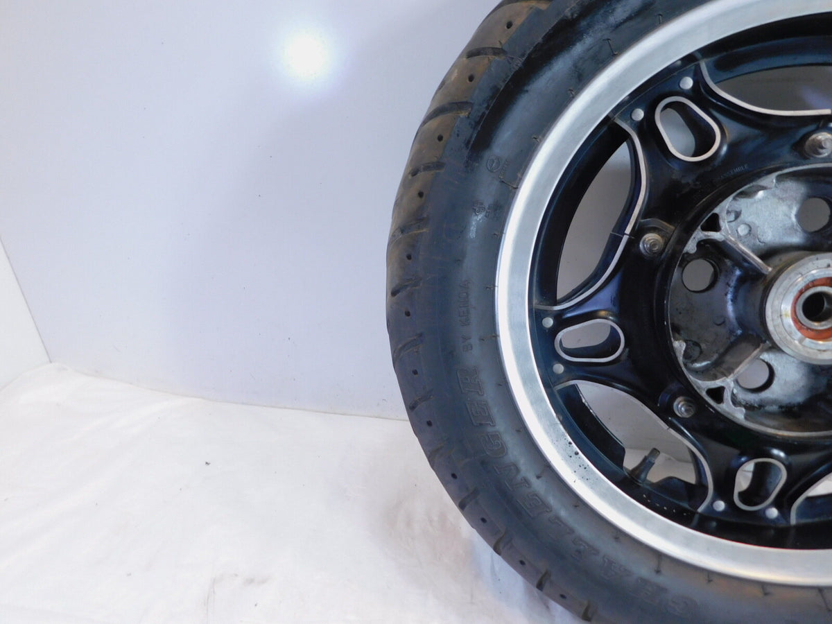 80-82 Honda CB650 CB750 Custom 650 750 Black Rear Wheel Rim & Tire 2.5"x16" - C3 Cycle