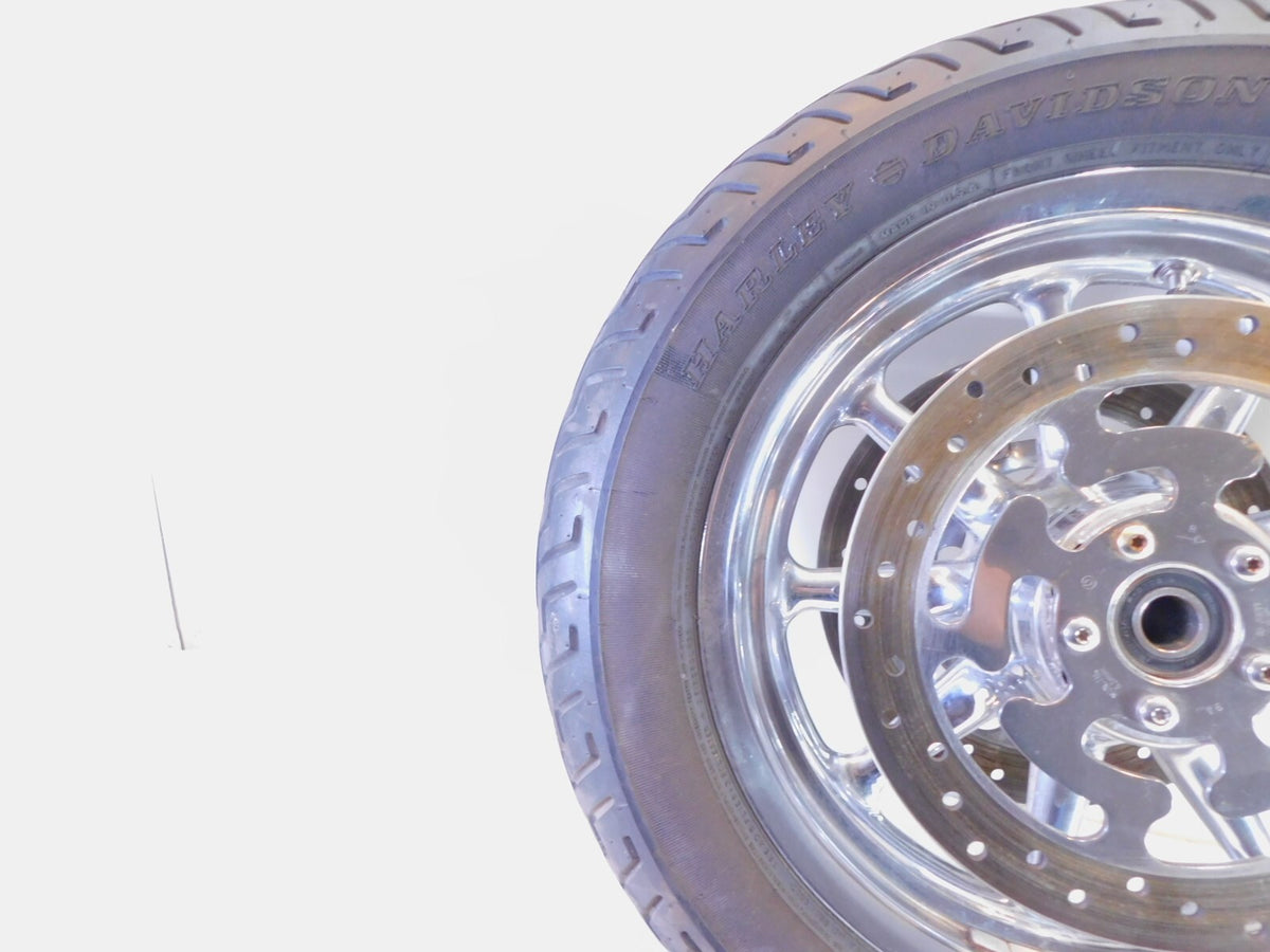 Harley Davidson Road Street & Electra Glide Chrome Cast Front Wheel Rim w/Tire - C3 Cycle