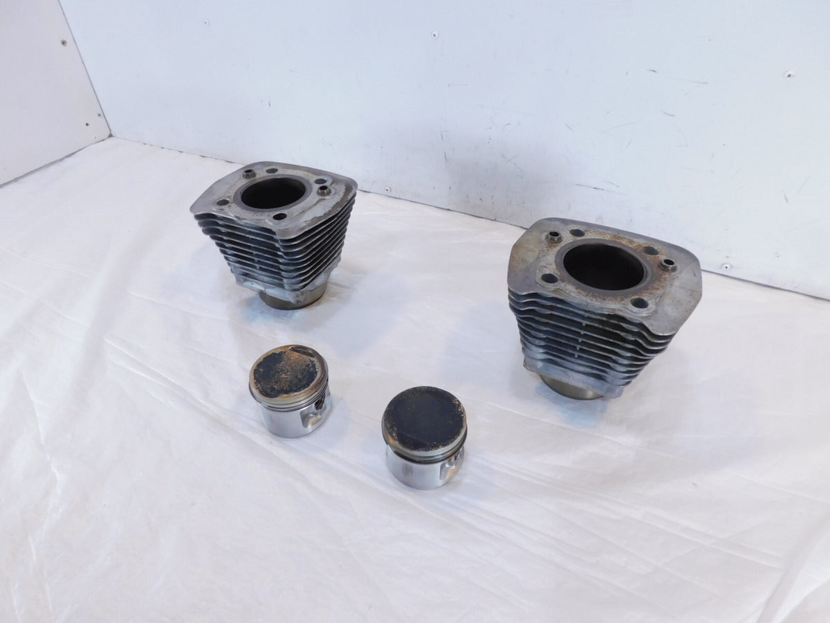 Pair Harley Davidson Sportster 883 Silver Engine Cylinder Barrel Jugs w/ Pistons - C3 Cycle