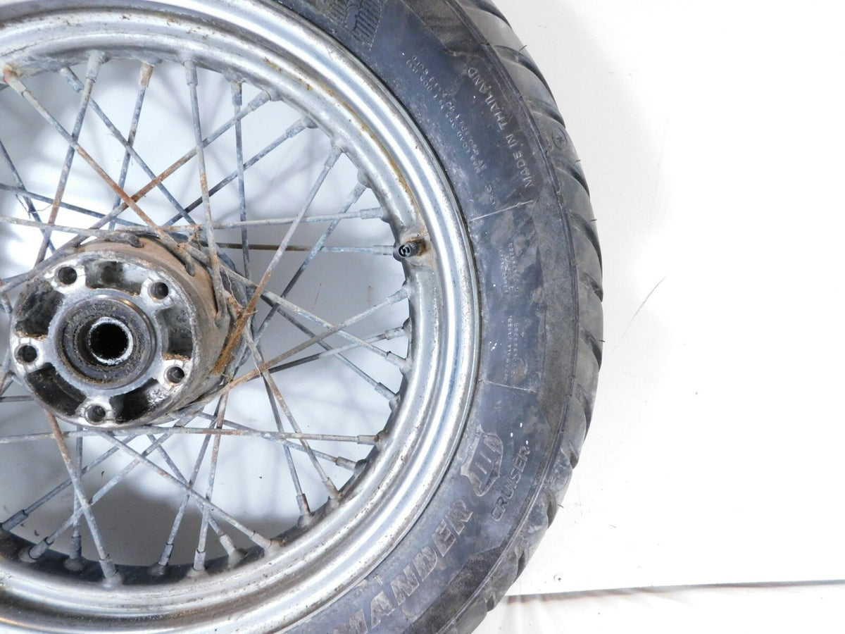 Harley Dyna Softail Sportster 883 1200 Chrome Laced Rear Wheel Rim & Tire -Rust - C3 Cycle