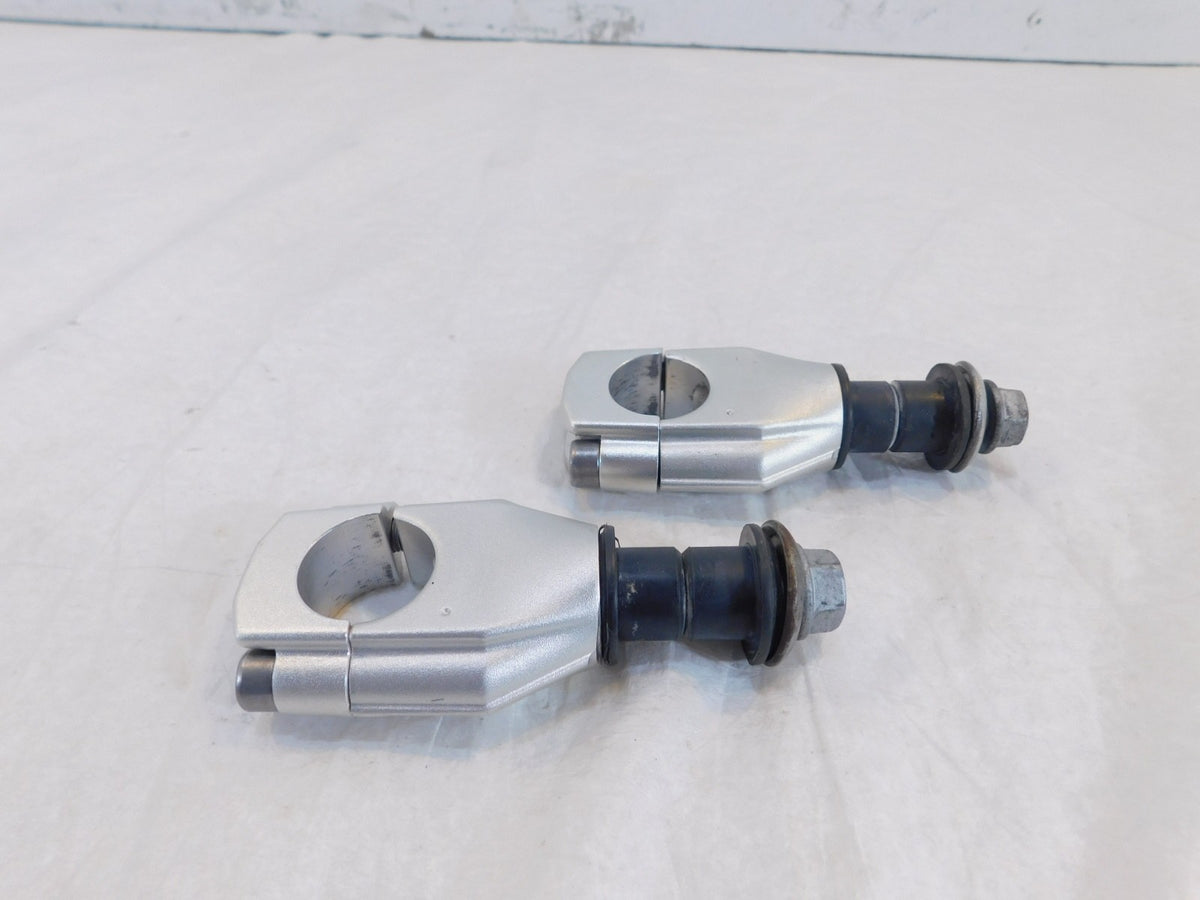 2012-2018 BMW F800 F800GT Silver Front Left Right Handlebar Riser Bracket Clamps - C3 Cycle