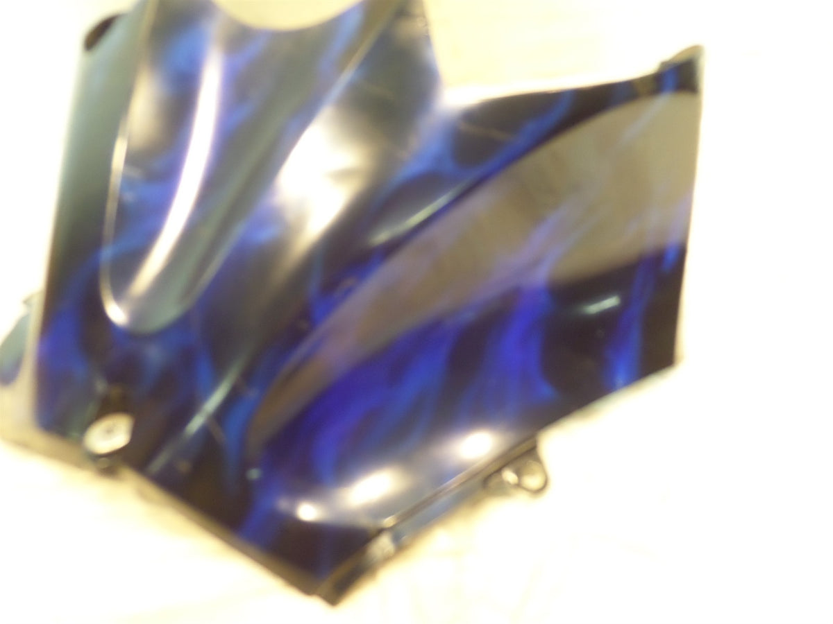 2006-2009 Kawasaki Ninja 1400 ZX-14 Blue Flames Petrol Fuel Gas Tank Cover Cowl - C3 Cycle