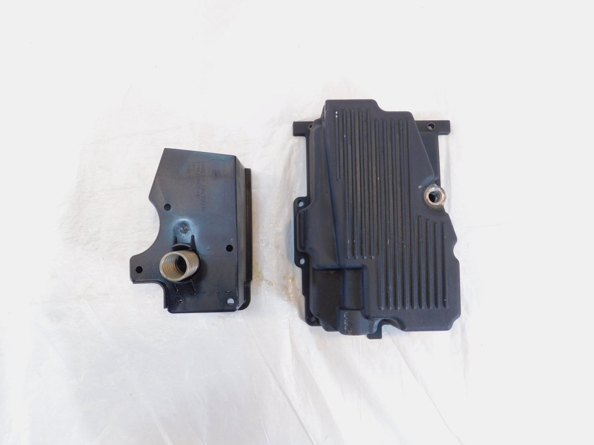 Harley Dyna Super Glide & Low Rider Black Transmission Oil Drain Pan w/ Baffle - C3 Cycle