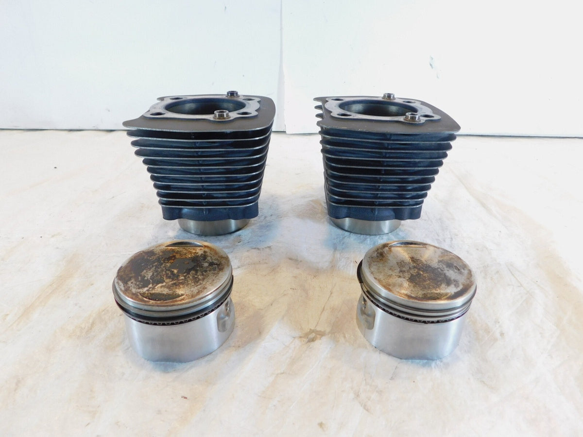Pair Harley Davidson Sportster 1200 Black Engine Cylinder Barrel Jugs & Pistons - C3 Cycle