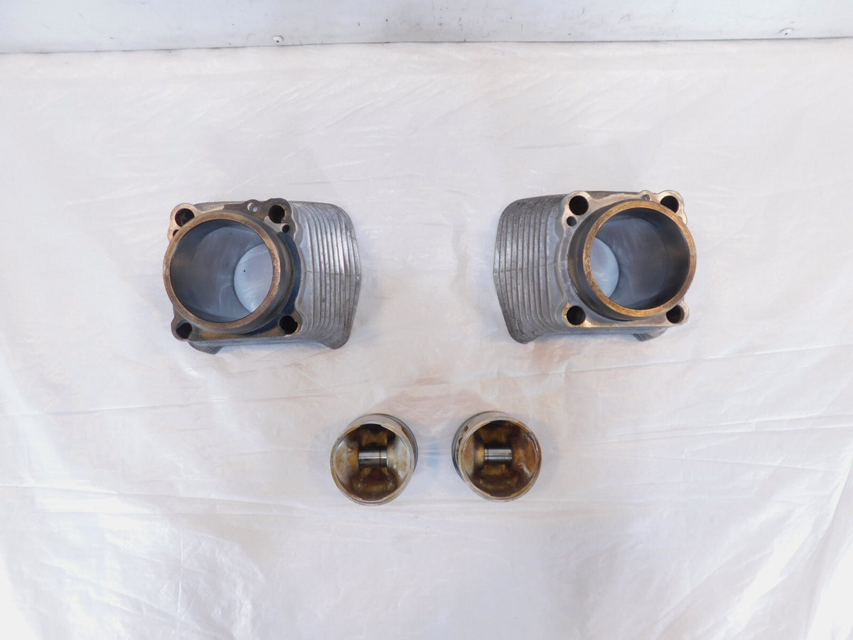 Pair Harley Davidson Sportster 883 Silver Engine Cylinder Barrel Jugs w/ Pistons - C3 Cycle