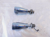 Harley Davidson Sportster 883 & 1200 & Dyna Chrome Handlebar Bar Riser Clamps - C3 Cycle