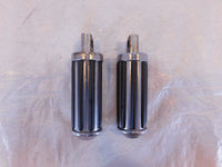 Pair Harley Touring FXR Dyna Sportster & Softail Black ISO Peg Footpeg Footrests - C3 Cycle