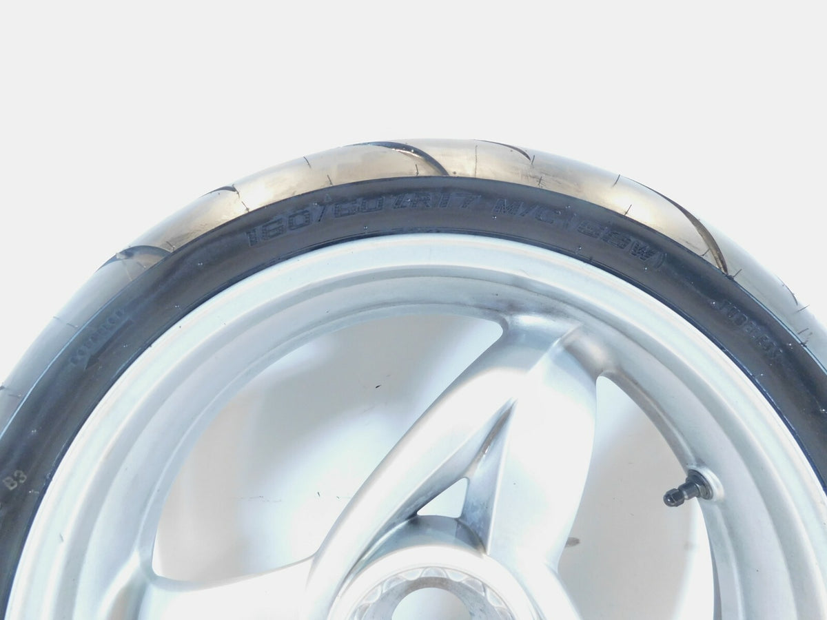 2001 2002 2003 2004 2005 BMW F650CS Silver Rear Wheel Rim & Tire - 36317681009 - C3 Cycle