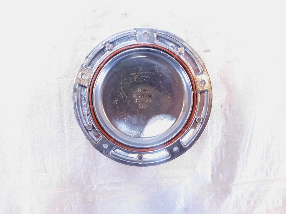 Harley Davidson Twin Cam Softail & Dyna Left Engine Chrome Derby Clutch Cover - C3 Cycle