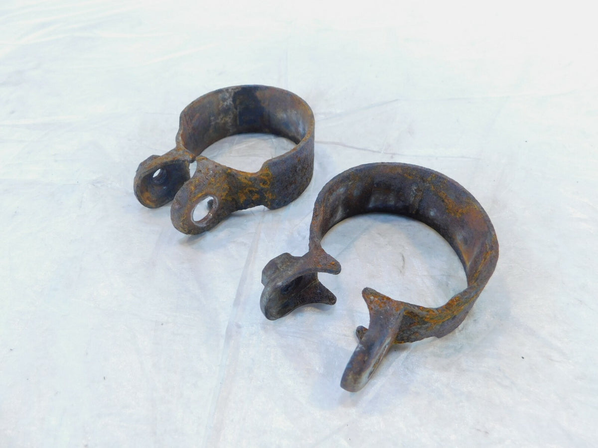 94- Kawasaki VN750 Vulcan 750 Exhaust Muffler Header Pipe Manifold Flange Clamps - C3 Cycle