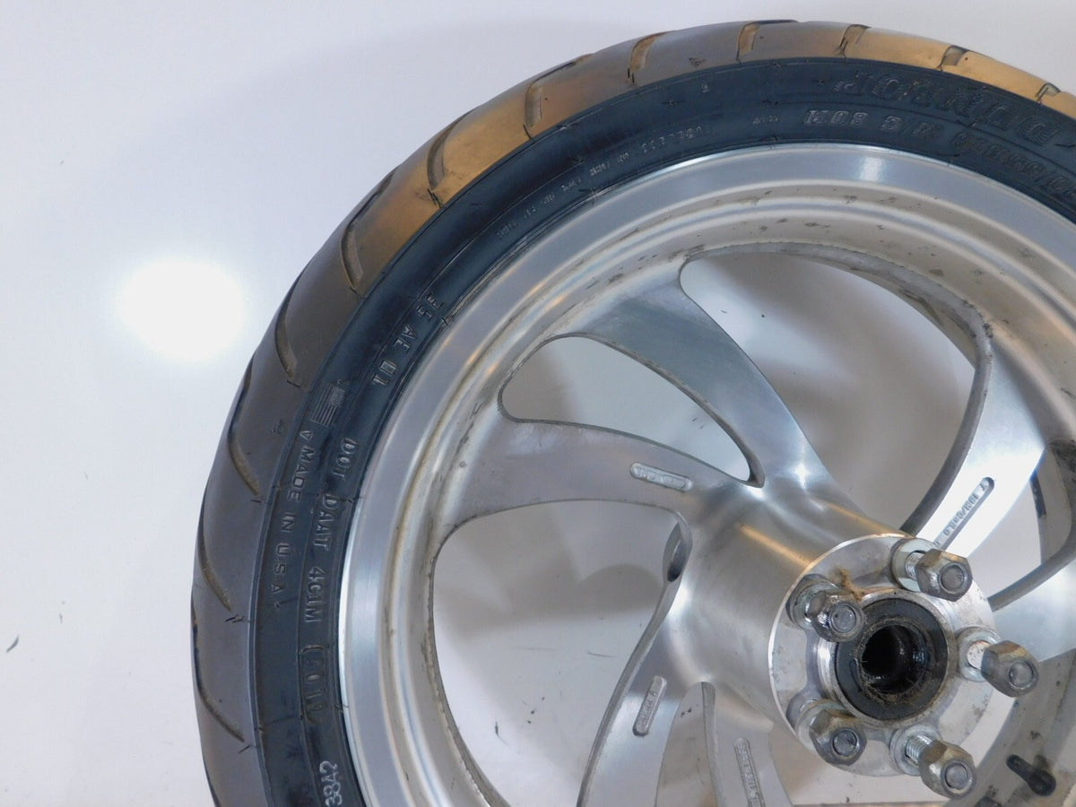 2006 2007 2008 Victory Kingpin & Vegas Silver Cast Rear Wheel Rim w/ Tire 18"x5" - C3 Cycle