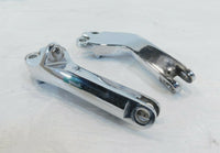 Pair Harley Dyna Wide Glide Street Bob Chrome Rear Passenger Footpeg Brackets - C3 Cycle