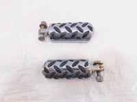 Harley Touring FXR Dyna Sportster & Softail Black & Chrome Footpegs Footrests - C3 Cycle