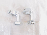 Royal Enfield Continental GT 650 Silver Front Left/Right Handlebar Riser Clamps - C3 Cycle