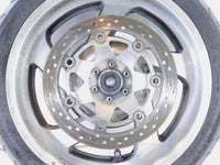 Honda GL1800 Goldwing 1800 Silver Cast 5 Front Wheel Rotors Rim & Tire - Crack - C3 Cycle
