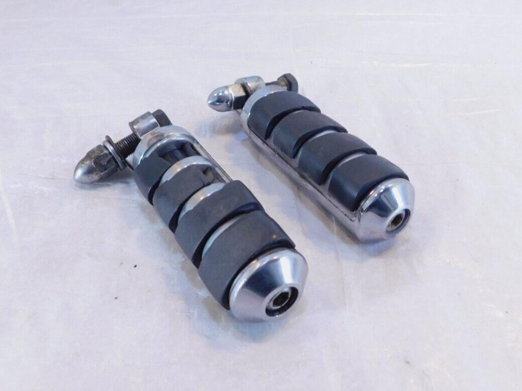 Harley Touring Dyna Sportster & Softail ISO Chrome & Rubber Footpeg Footrests - C3 Cycle
