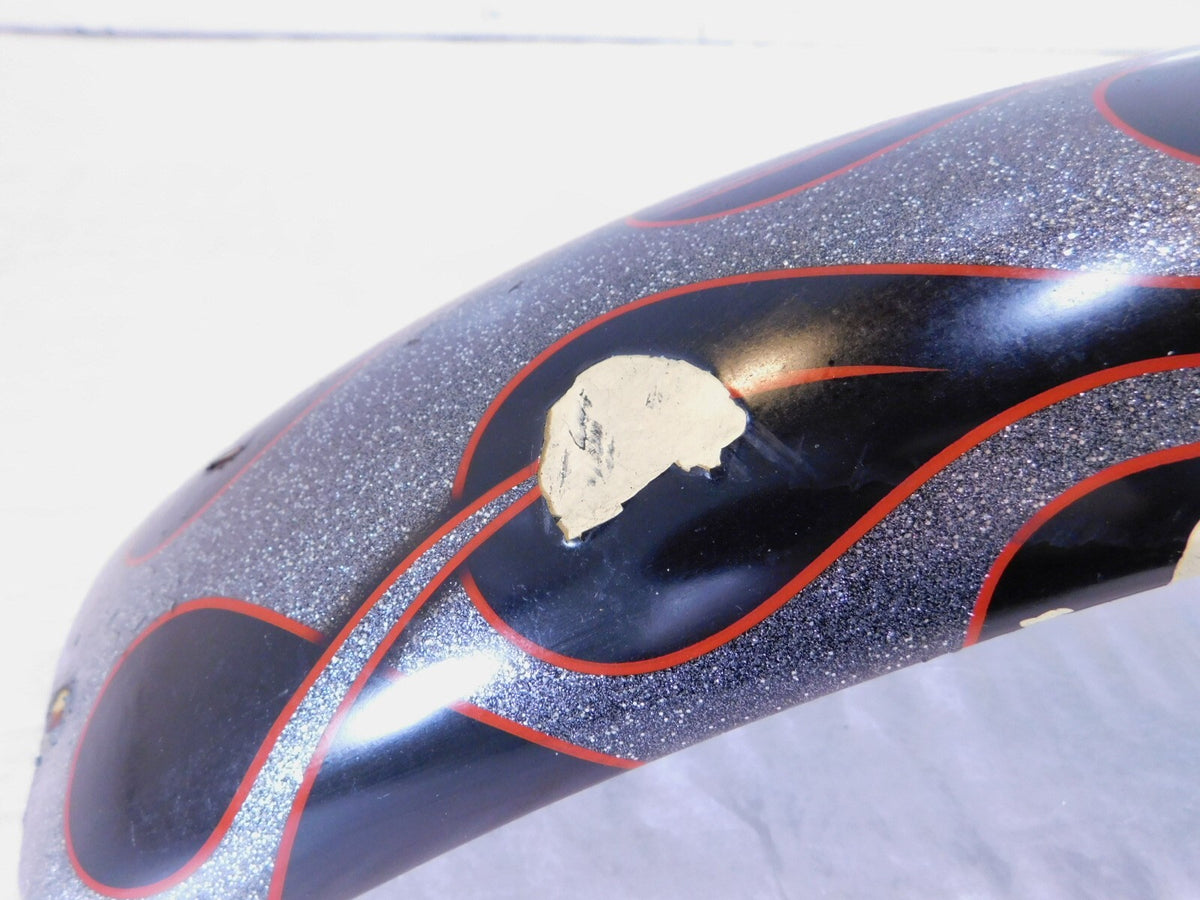 Harley Davidson Dyna Wide Glide Flames Custom Style Front Wheel Cover Fender - C3 Cycle