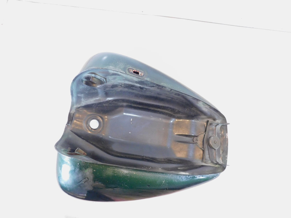 Yamaha V-Star 650 XVS650 Classic Green Gas Petrol Fuel Tank Reservoir - Dented - C3 Cycle