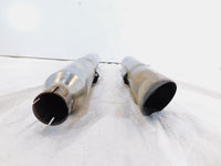 2009 Harley Davidson Dyna FXDB Street Bob Pair Chrome Exhaust Pipe Mufflers - C3 Cycle