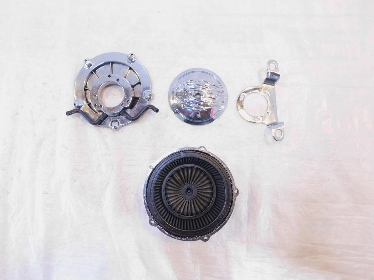 Harley Davidson Electra Glide Dyna & Softail Chrome Air Intake Filter Cleaner - C3 Cycle