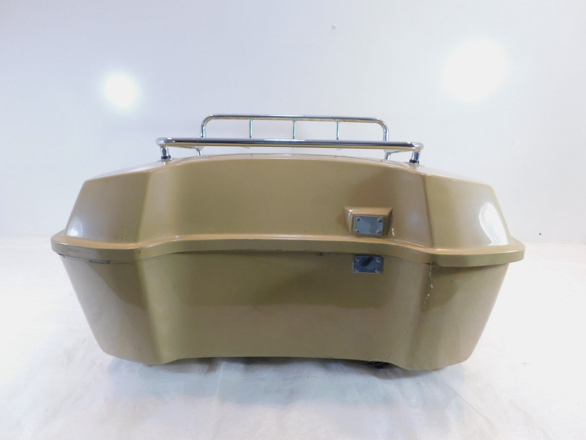 1984 84 Harley Davidson Tour & Electra Glide Tan Luggage Top Box Case & Lid - C3 Cycle
