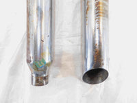 2009 Harley Davidson Dyna FXDB Street Bob Pair Chrome Exhaust Pipe Mufflers - C3 Cycle