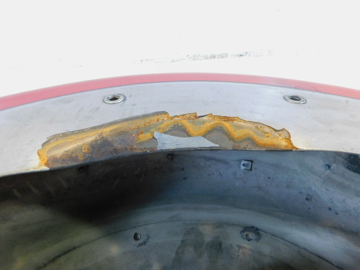 2002 & 2003 Indian Gilroy Spirit "Red & Cream" Rear Wheel Cover Fender - Dented - C3 Cycle
