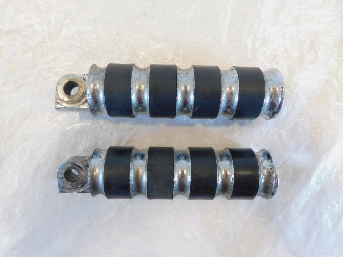 Pair Harley Touring FXR Dyna Sportster & Softail Black ISO Peg Footpeg Footrests - C3 Cycle