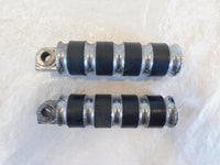 Pair Harley Touring FXR Dyna Sportster & Softail Black ISO Peg Footpeg Footrests - C3 Cycle