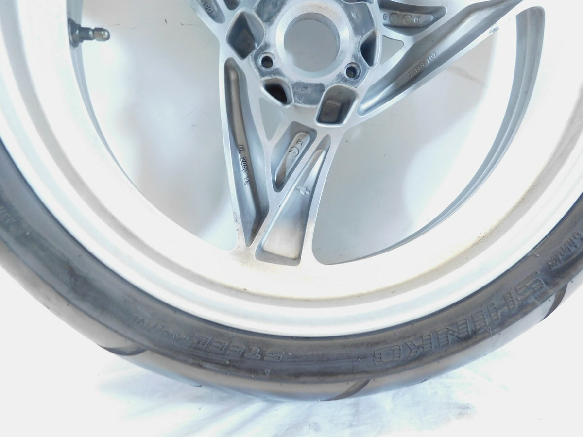 2001 2002 2003 2004 2005 BMW F650CS Silver Rear Wheel Rim & Tire - 36317681009 - C3 Cycle