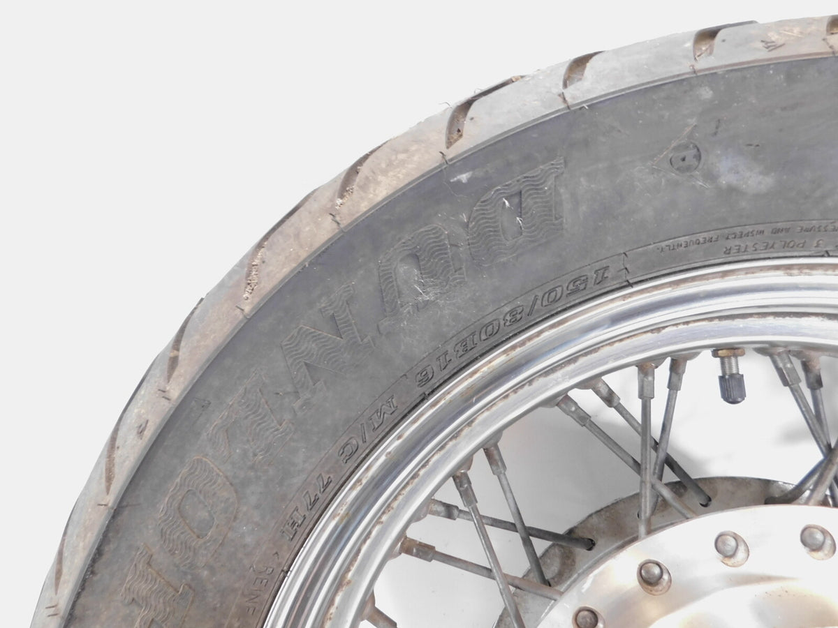 Kawasaki Vulcan 800 1500 Classic Fi Drifter Rear Spoked Wheel Rim & Tire -Bent