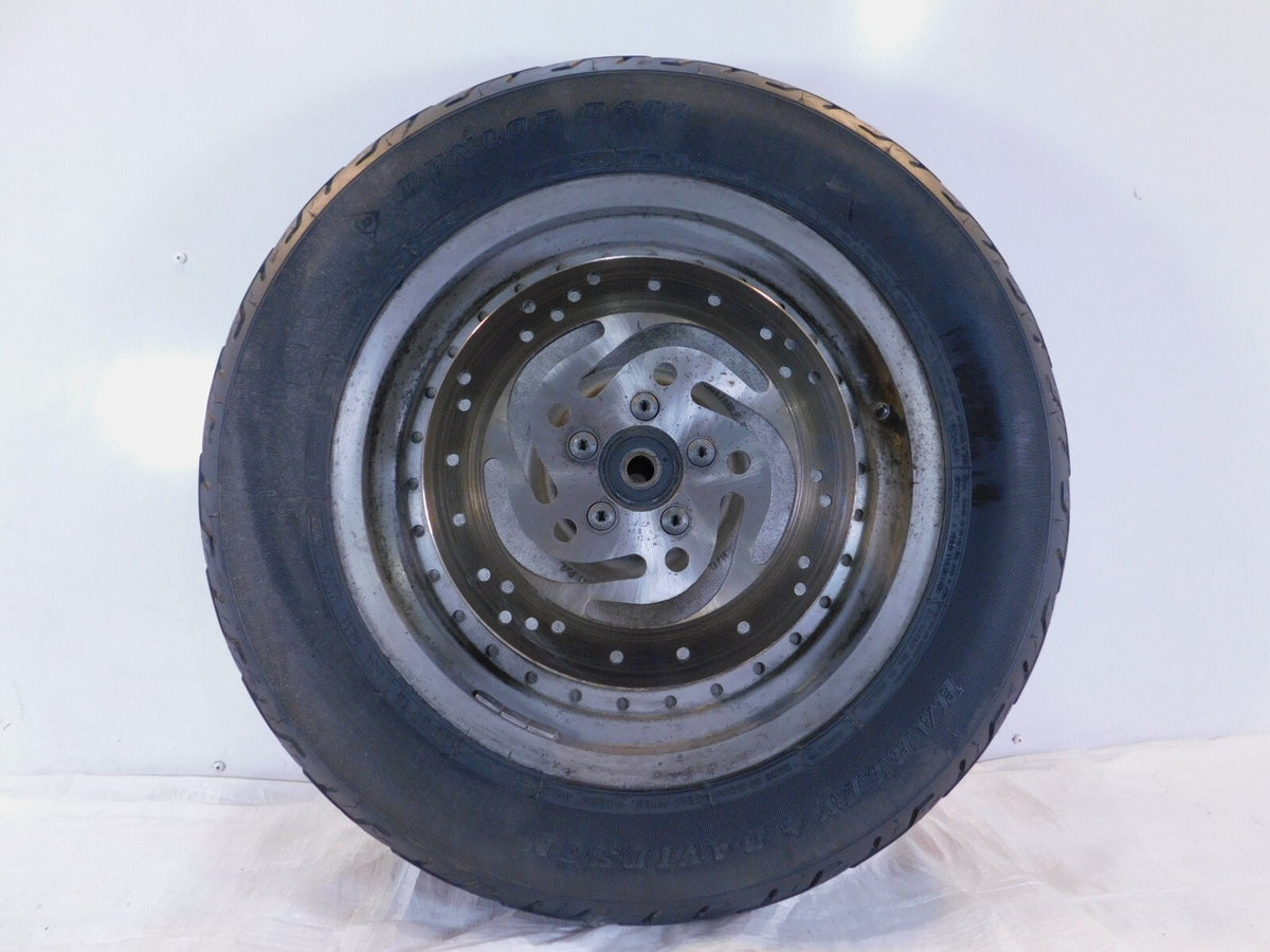 Harley Davidson Sportster 883 1200 & Softail Fat Boy Solid Silver Rear Wheel Rim - C3 Cycle