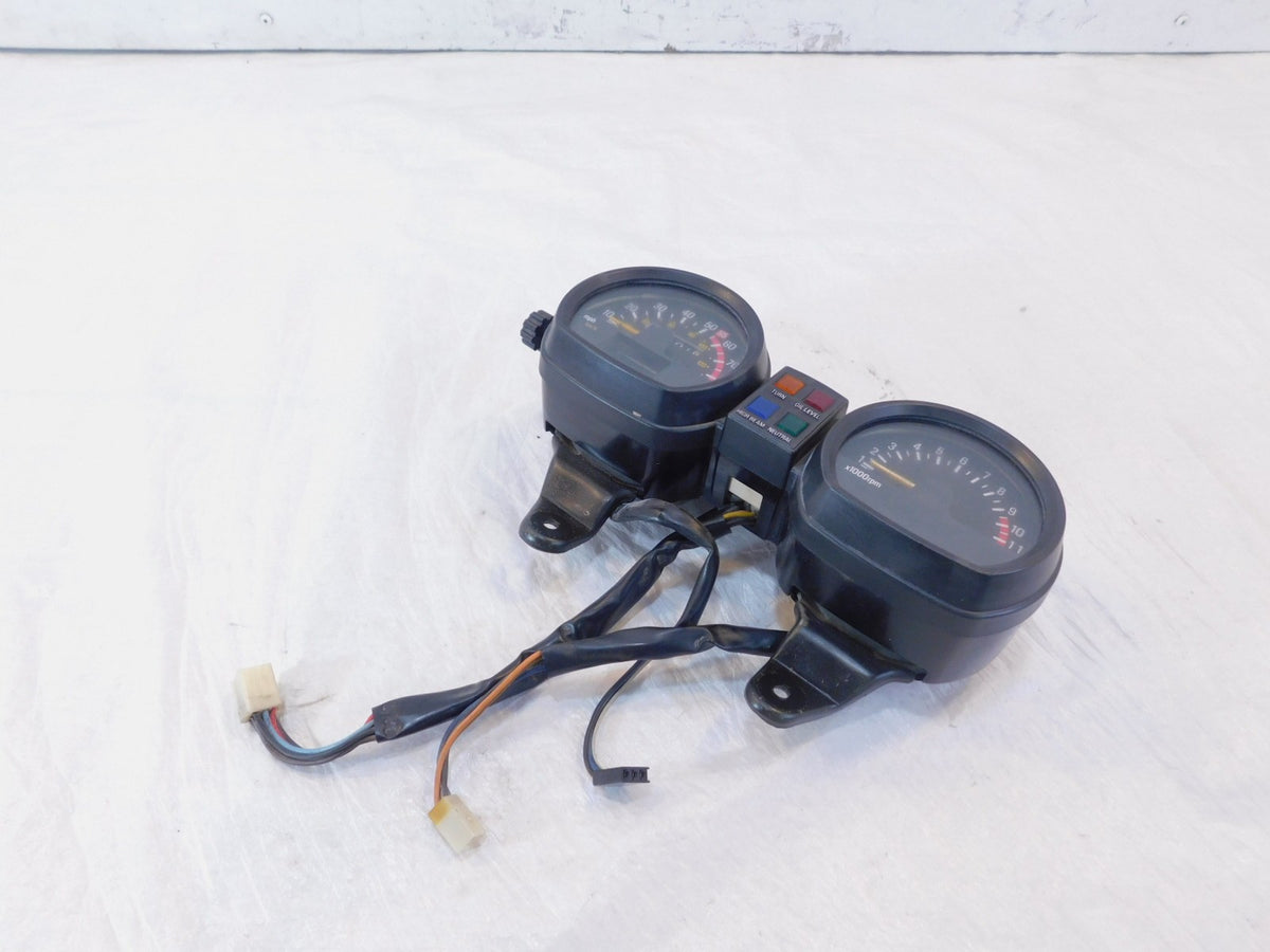 83 Yamaha XJ750J Maxim 750 Front Speedometer Tachometer Instrument Gauge Cluster - C3 Cycle