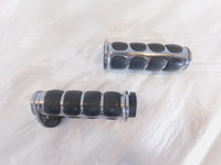 Harley Davidson Dyna Softail Sportster Rubber & Chrome Handlebar Right Hand Grip - C3 Cycle