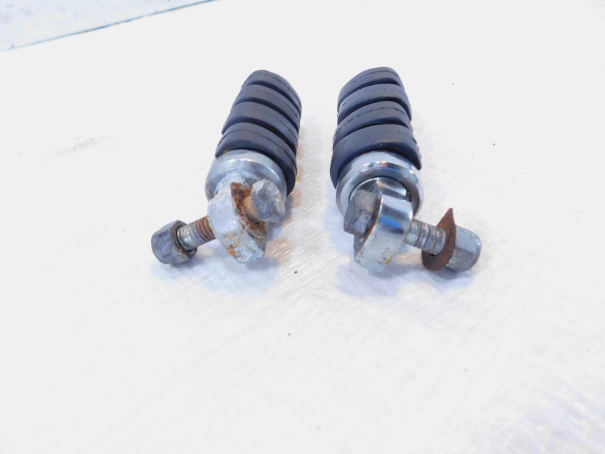 Pair Harley Touring FXR Dyna Sportster & Softail Black ISO Peg Footpeg Footrests - C3 Cycle